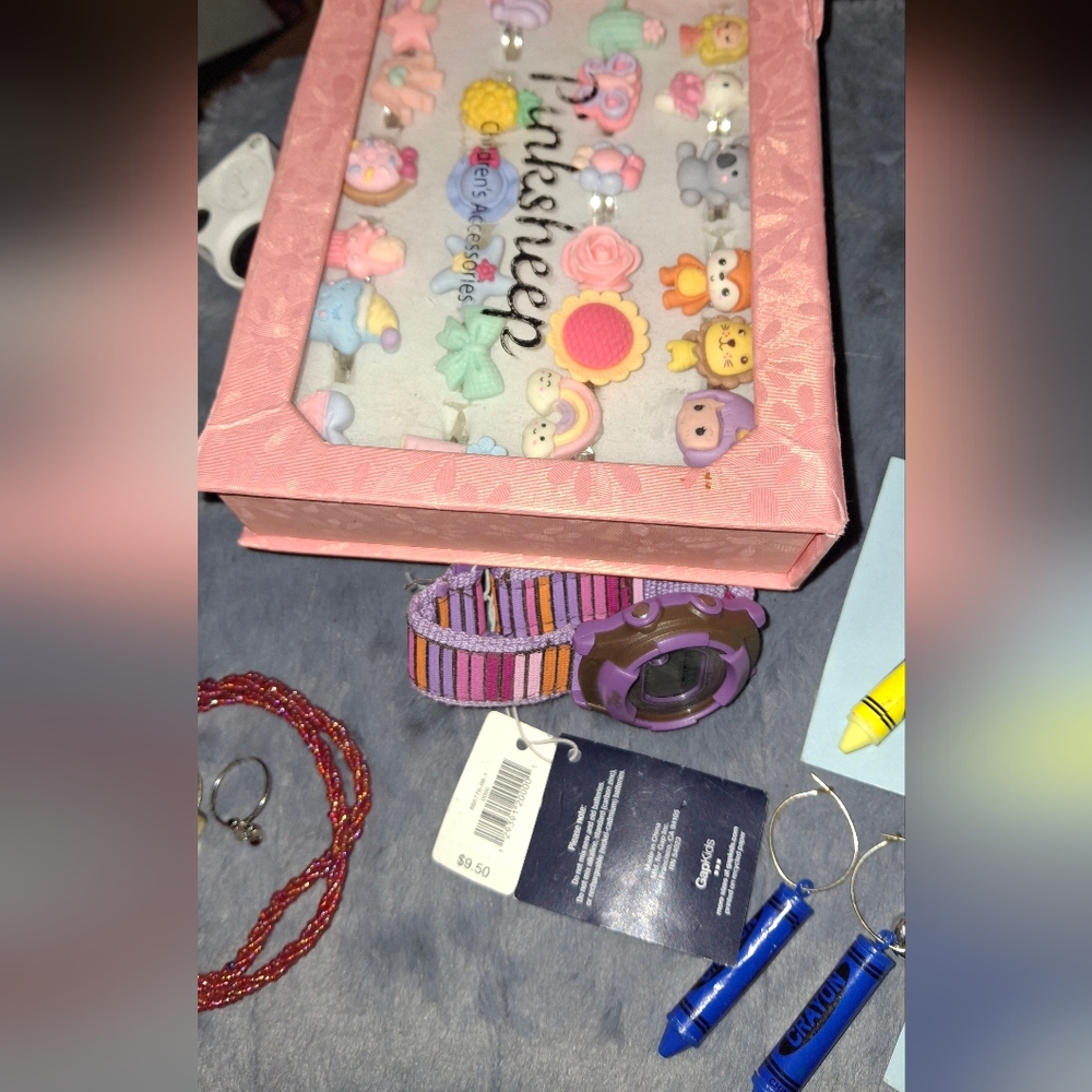 Kids Fun Jewelry. Gap Kids Watch, Adjustable Rings Earrings NEW, Etc - Picture 5 of 10